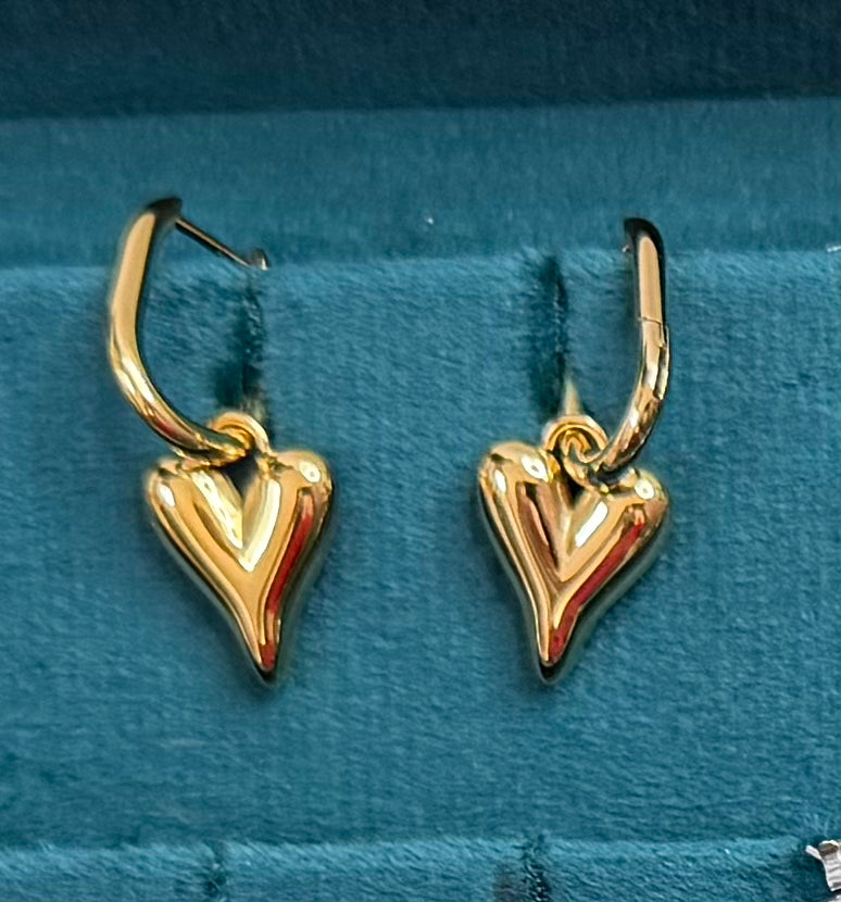 Heart Drop Earrings