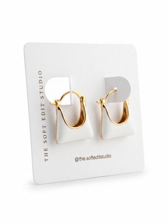 Muse Enamel Hoop Earrings