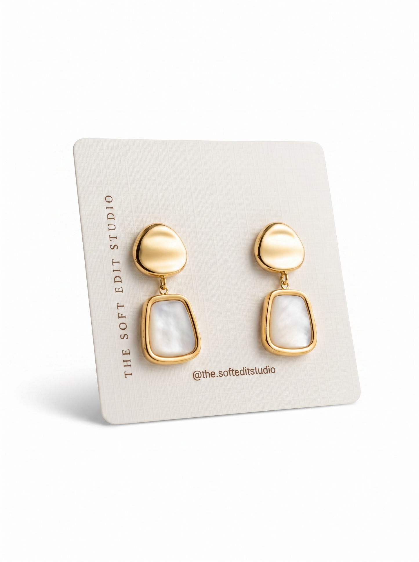 Pearl Frame Drop Earrings